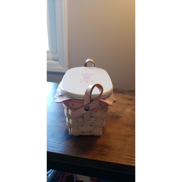 Longaberger Oval Basket - W/ White Wash - Signed MSB 2005 - Horizon of Hope - Picture 5 of 12